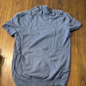 Blue Short Sleeve Sweater